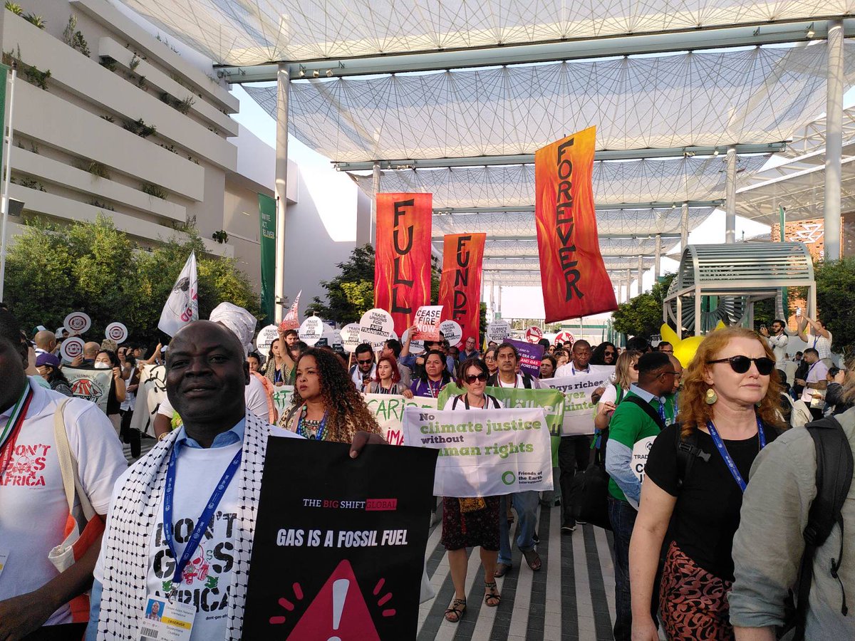 Today at #COP28

#CeasefireNOW 
#ClimateJusticeNow 

The people united will never be defeated 💚