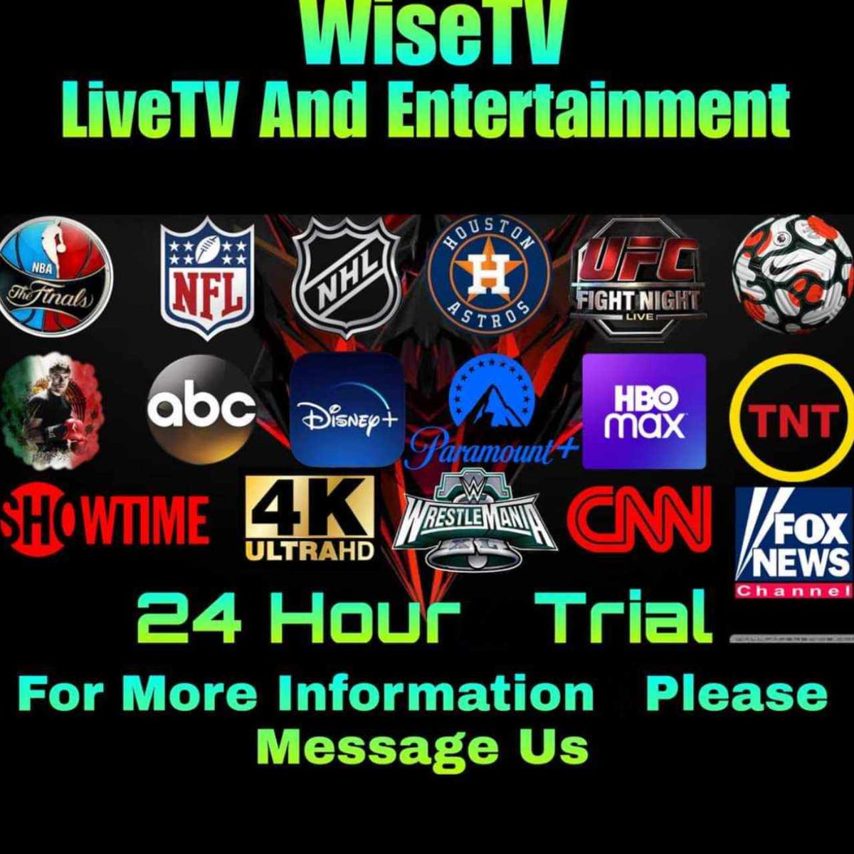 mcfloat1921's tweet image. 🔥WiseTV Subscription Available🔥🔥🔥And 24 Hours Free Trial Available With 16K+
Live Channels(With Adults18+) ❌❌❌
Payperview live channels are also included.
And 108K+ Vods Movies And 12K+ Series👍🏻👍🏻 
no buffering 💯
fast loading 💯
quality and stable service 💯
