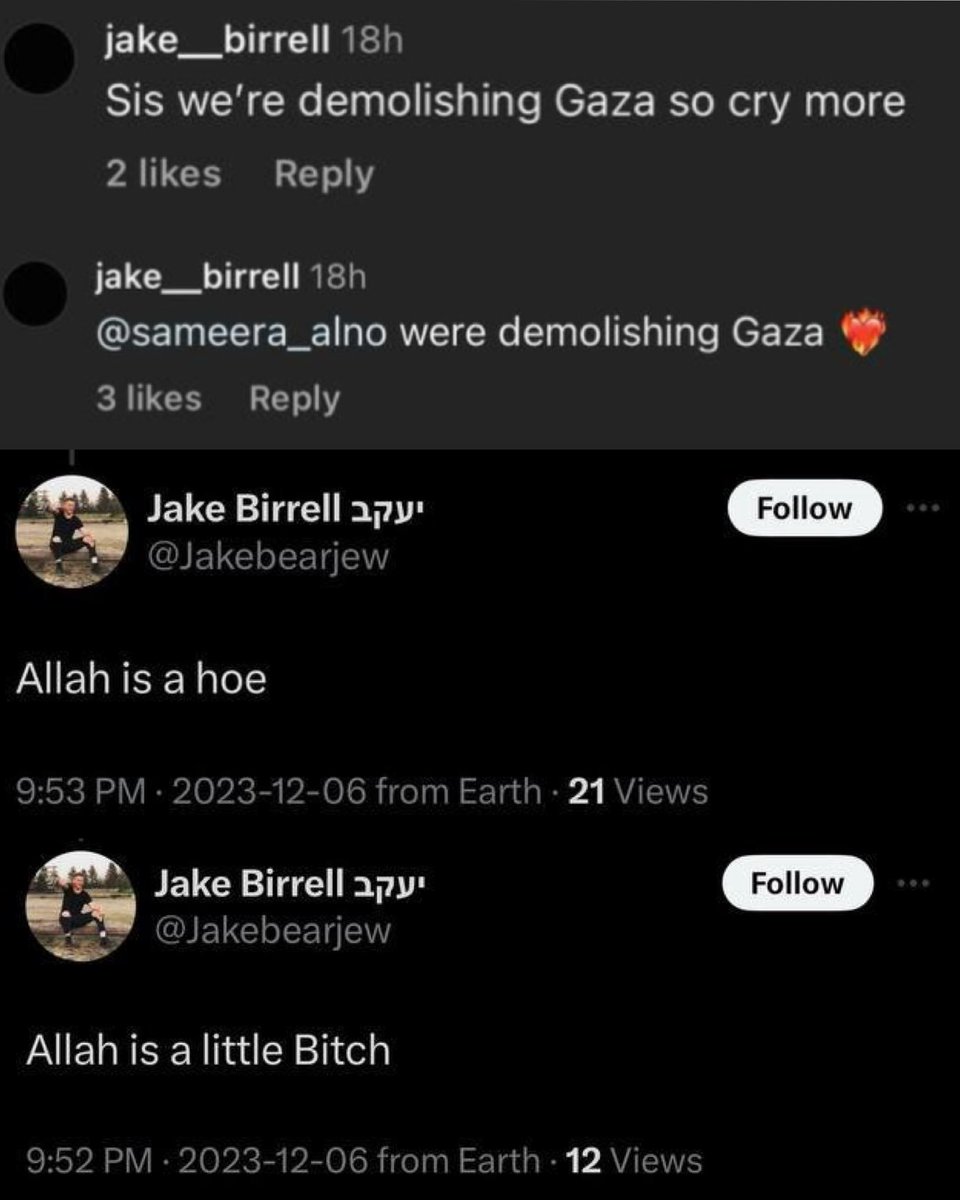 Jacob Birrell works in the Canadian film industry as a member of @Iatselocal212.

He celebrates the genocide in Gaza and makes other inappropriate remarks online.

@Iatselocal212, do Jacob’s public statements represent the values of your organization?

Express your concerns here:…