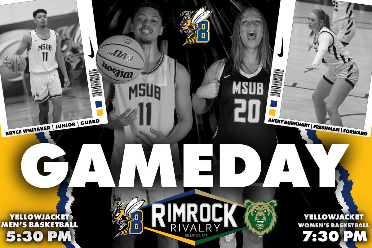 Rimrock Rivalry Round 2 ‼️

See you tonight in Alterowitz for a double header between MSUB &amp; Rocky!

🕛 Men: 5:30pm, Women: 7:30pm
📺 youtube.com/@msubsports
📈MBB:  msubsports.com/sidearmstats/m…
📈WBB: msubsports.com/sidearmstats/w…
🎟️1/2 price tickets with canned food at ticket booth!