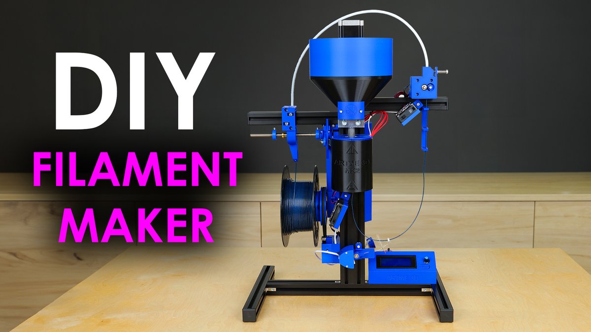 CNC_Kitchen's tweet photo. NEW Video: I recycled my old prints with a DIY filament extruder!
https://t.co/XzYAixHWAp https://t.co/rI5WrpJkuT