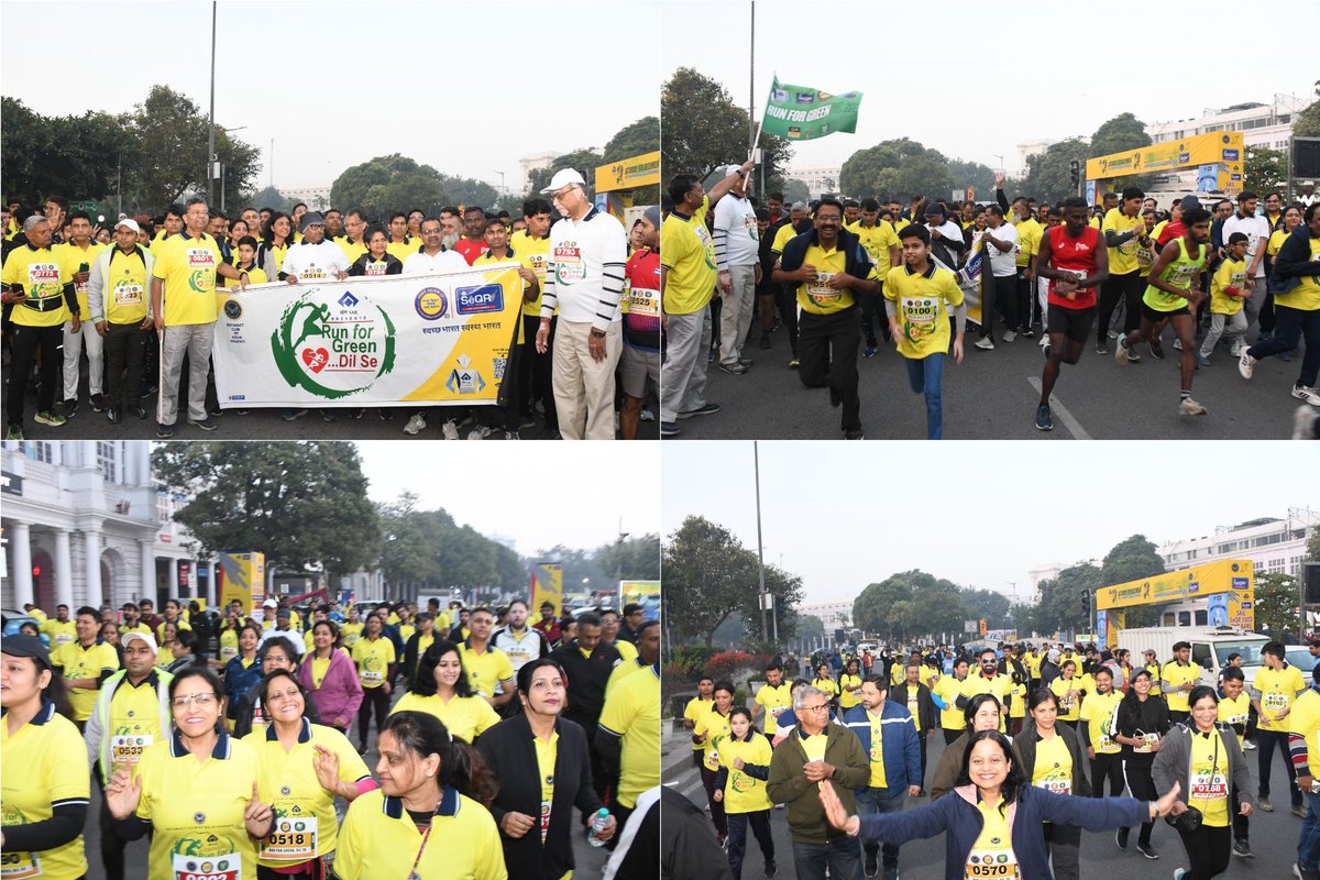 SAILCMO's tweet photo. "Run For Green-Dil se", fostering fitness &amp; a healthy lifestyle in harmony with the environment, was organised by Retail group of #SAIL #CMO_NR, along with Rotaract Club, at N.Delhi today. The event, showcasing #SAIL's best-in-class #SAILSeQR TMT Bar, drew a huge participation. https://t.co/eRNgkYh8JO