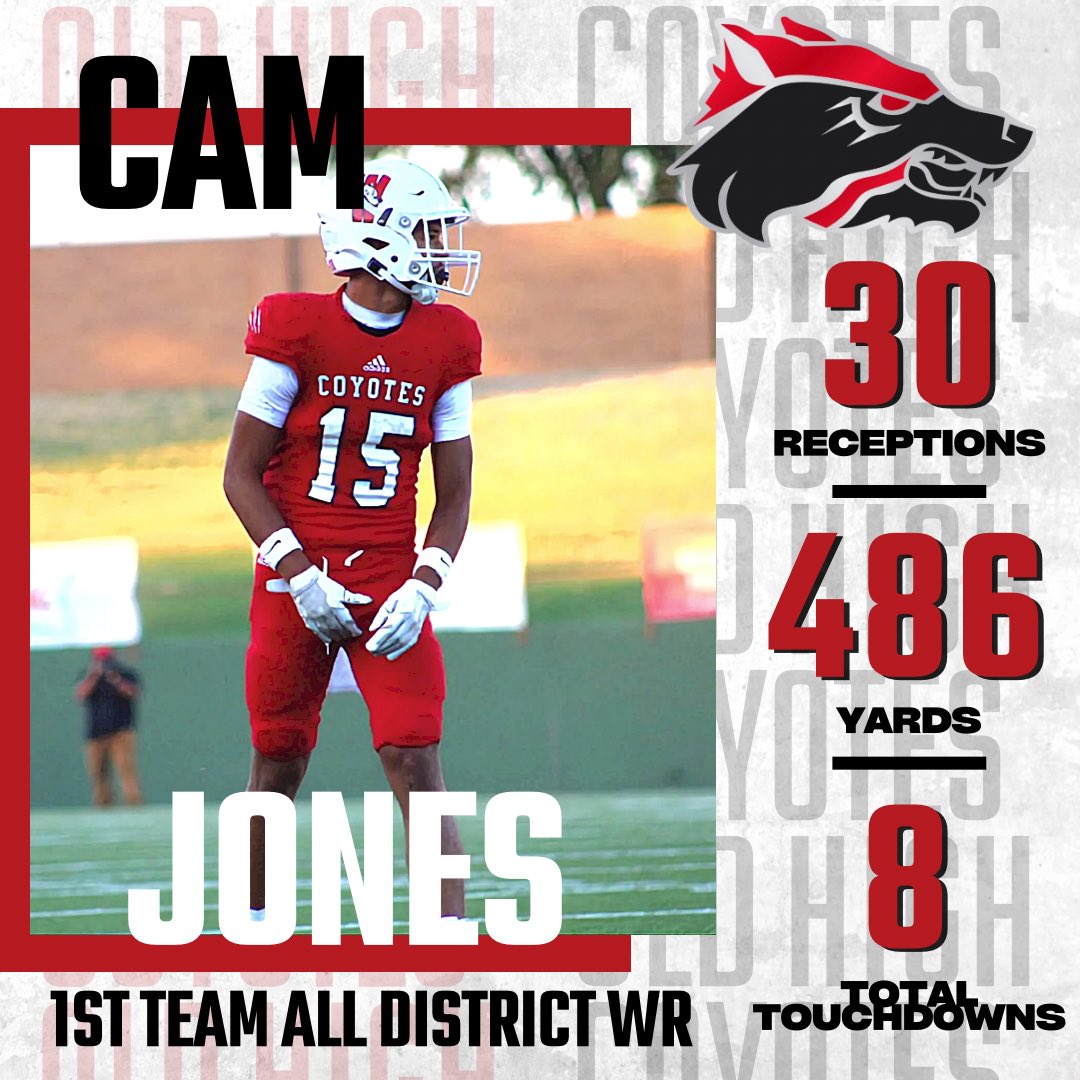 Congratulations to Cameron Jones for being named 1st Team All District Wide Receiver!! #AGNB