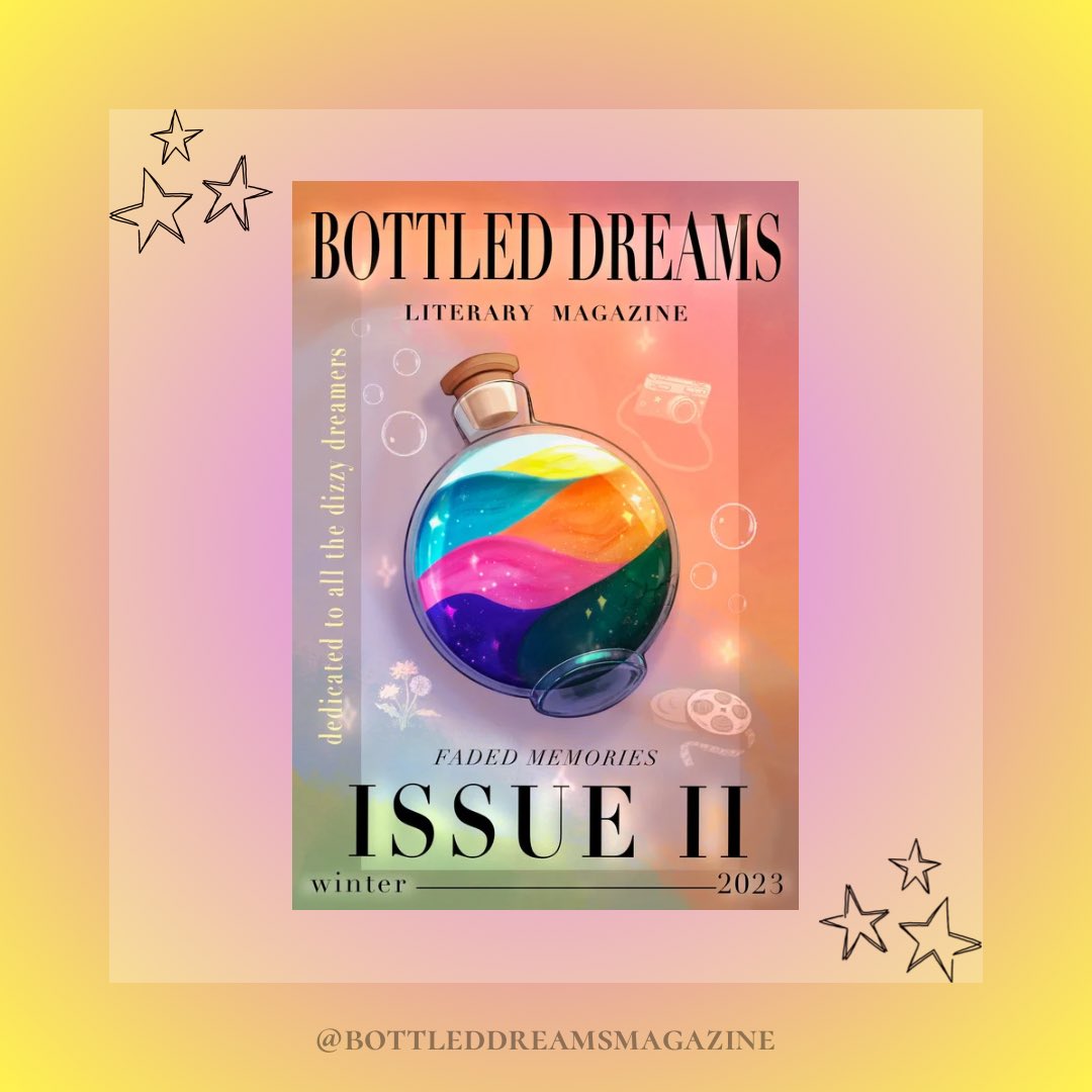 ☾☼ Dizzy dreamers, we are giving you a first look at Issue II’s cover! ✧˖° Stay tuned for the release of our second issue on December 21, 2023!