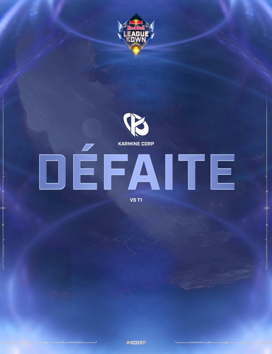KarmineCorp's tweet photo. Close game, le mid gap n'aura pas suffit à faire tomber les champions du monde en titre…

GGWP @T1LoL 🤝 https://t.co/Koq9kSc5lw