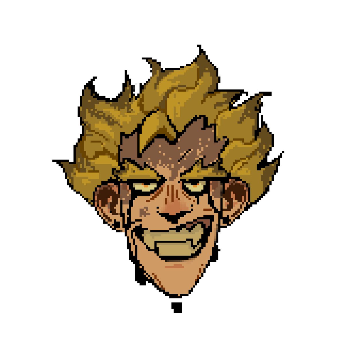 FortJamieson's tweet photo. Boom 
(My first attempts in pixel art tho, quite an interesting experience) 🥴

#junkrat #Overwatch https://t.co/Zy5V8mT5Fr