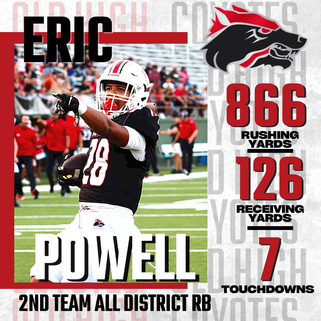 Congratulations to Eric Powell for being named 2nd Team All District Running Back!! #AGNB