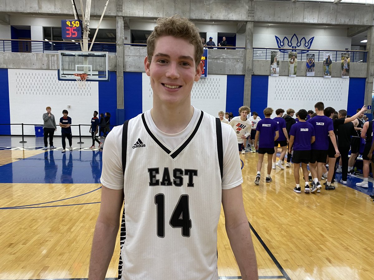 Carson Schwerin led Mankato East to a 85-51 over Buffalo hitting six threes and scoring 28 points