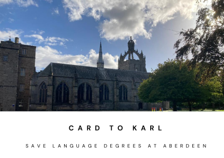 ralexm's tweet photo. #card2Karl #SaveUoALanguages https://t.co/fltOlUKHuC