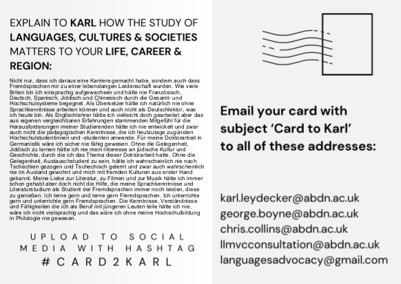 #card2Karl  #SaveUoALanguages