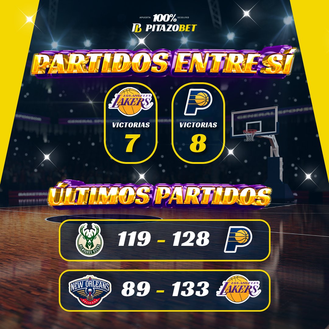 pitazobet's tweet photo. ¡A las 9:30 P.M. viviremos la gran final del In Season! 🏀

Según tus predicciones, ¿quién se llevará a casa el trofeo de la NBA Cup? ¿Los Lakers o los Pacers? 🏆

Así están sus últimos números 👇🏼¡Únete a la emoción de la NBA y apuesta por tu fav en PitazoBet! https://t.co/sO5lEP2Out