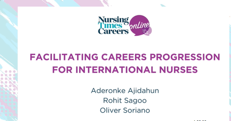 Our next session today 'Facilitating careers progression for international nurses' at Nursing Times Careers OnLine starts shortly. With @RohitSagoo founder and director @NursesSikh @RAjidahun @GSTTnhs and Oliver Soriano @WeAreLSCFT #NTCL #NursingCareers