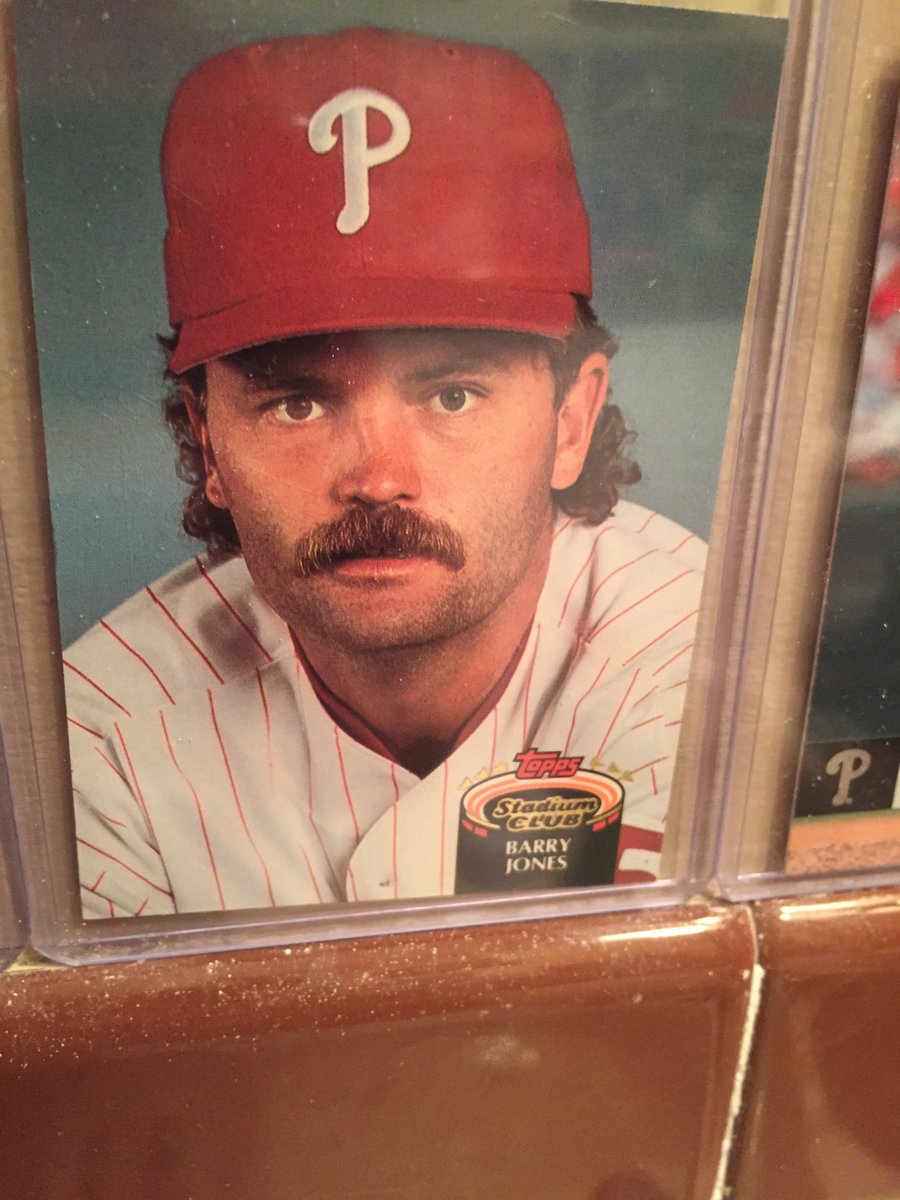 Today in RR history 1991 MON trades Barry Jones to the #Phillies. Barry still had 2 more stops after here but it was here that he terrified a child & inspired a masterful reproduction of that feared card by @mosley_mark. He didn't do that for the dumb Mets. Score one for us.