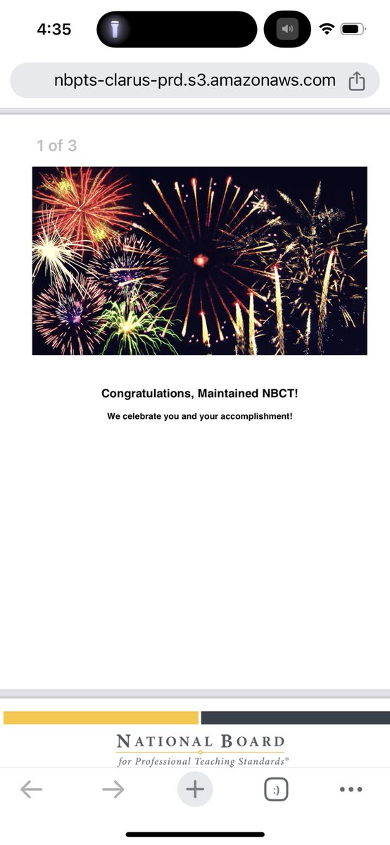 National Board Certified for another 5 years!!! <a href="/NBPTS/">National Board</a>