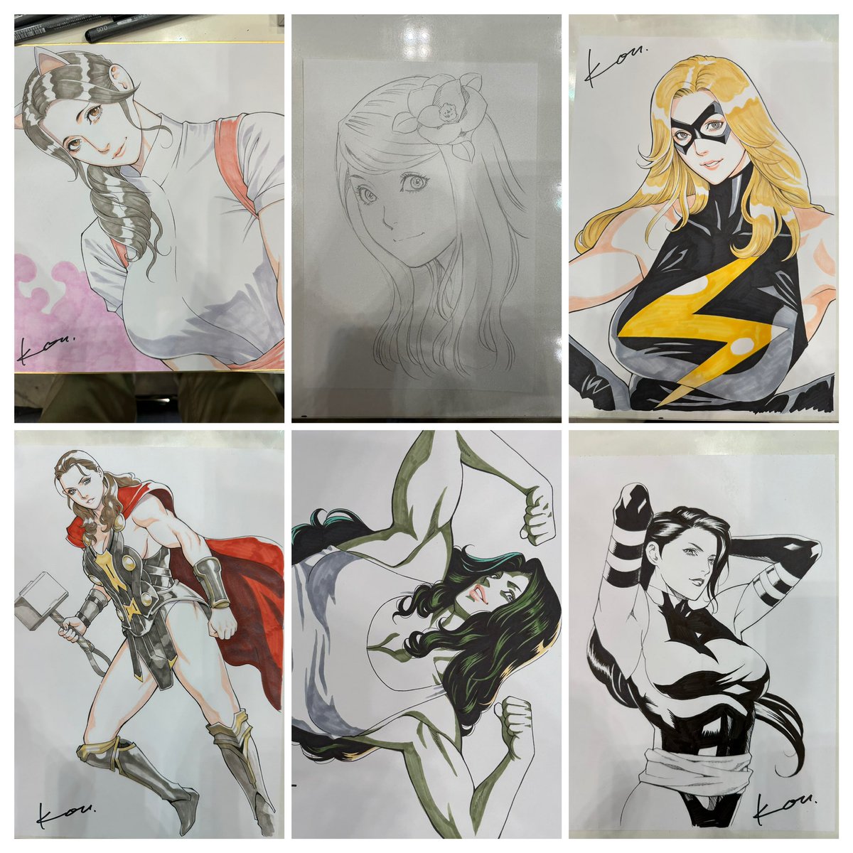 #東京コミコン 2日目、終了しました。
今日は途中でツイートも出来ない程、沢山コミッション頂き今もまだ目が回っております😵💫
お越し下さった方々、誠に有難うございます。
明日最終日もA-007でお待ちしてます。
#東京コミコン2023
#アーティストアレイ