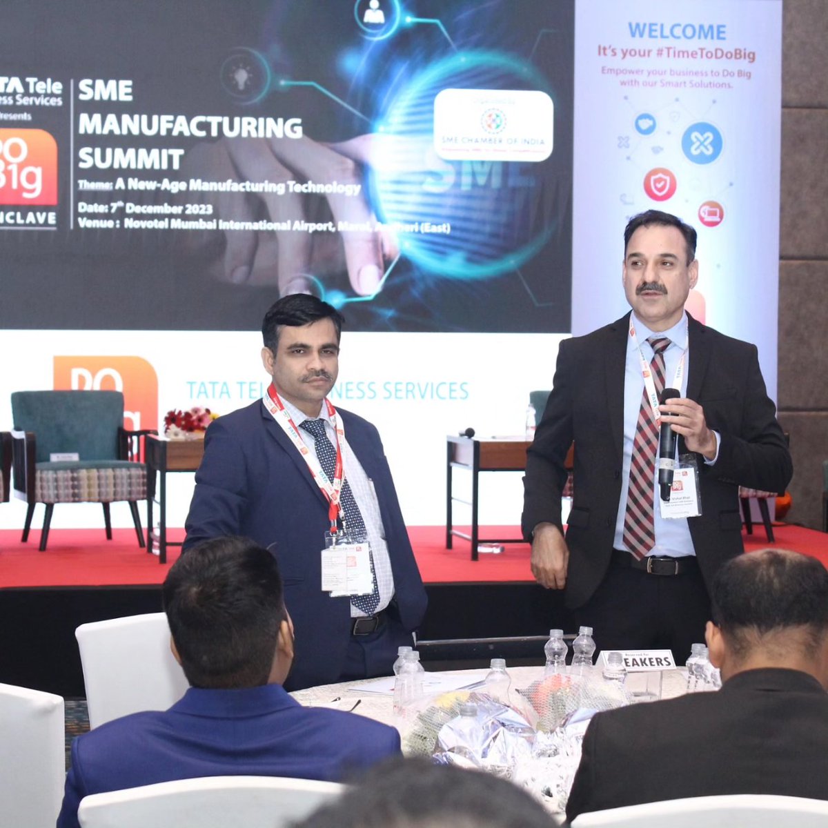 TataTeleBiz's tweet photo. Vishal Bhat, our Vice President, shared insights on the Manufacturing Sector and discussed how technology is reshaping the industry at SME Manufacturing Summit
#DoBigConclave #TimetoDoBig #Manufacturing #industryinsights #DigitalIndia https://t.co/7oFKp7yzOP