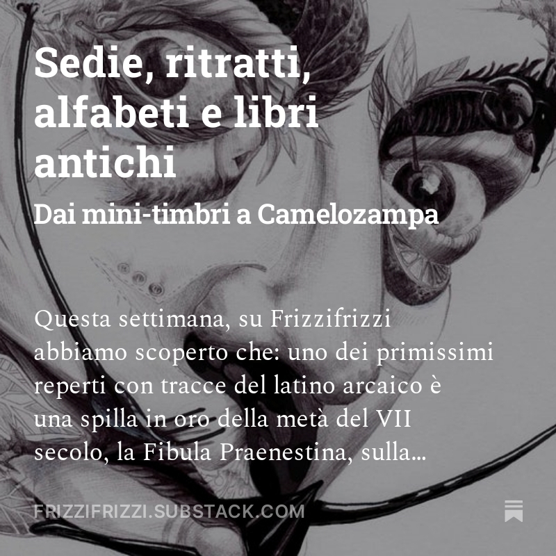 La nuova puntata della nostra newsletter settimanale è online ☞ open.substack.com/pub/frizzifriz…