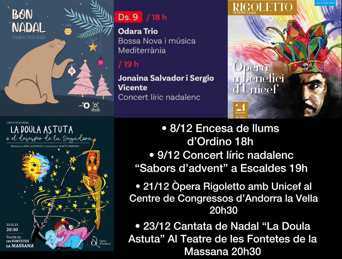 LiricAND's tweet photo. Aquesta tarda a les 19h, concert a veu i guitarra amb Jonaina Salvador i Sergio Vicente a Escaldes Engordany! @comuee al "sabors d'advent" al parc de la Mola! 🧑‍🎄✨🥰 https://t.co/kWTG4kRIb1