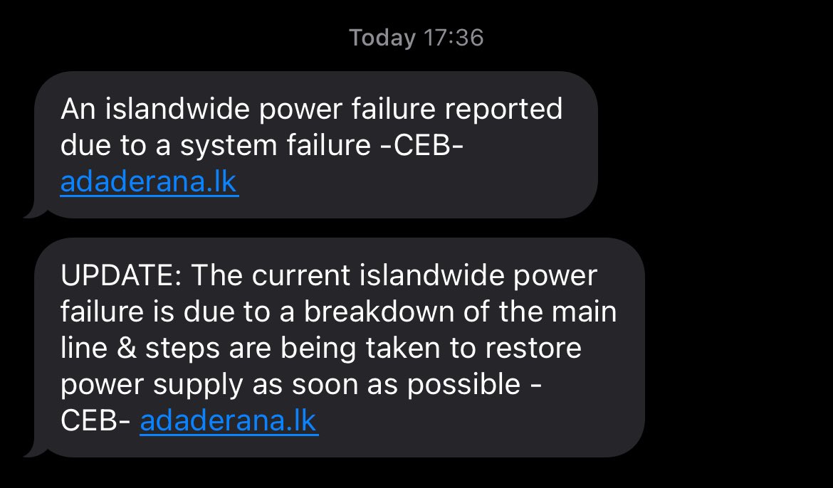 erangatennakoon's tweet photo. Almost 45 minutes now. #PowerCutSL https://t.co/vuXOeEokZJ