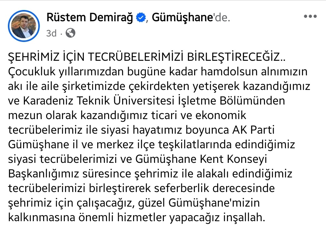 rustemdemirag's tweet photo. ŞEHRİMİZ İÇİN TECRÜBELERİMİZİ BİRLEŞTİRECEĞİZ.. https://t.co/Mr2Ra5QGw7