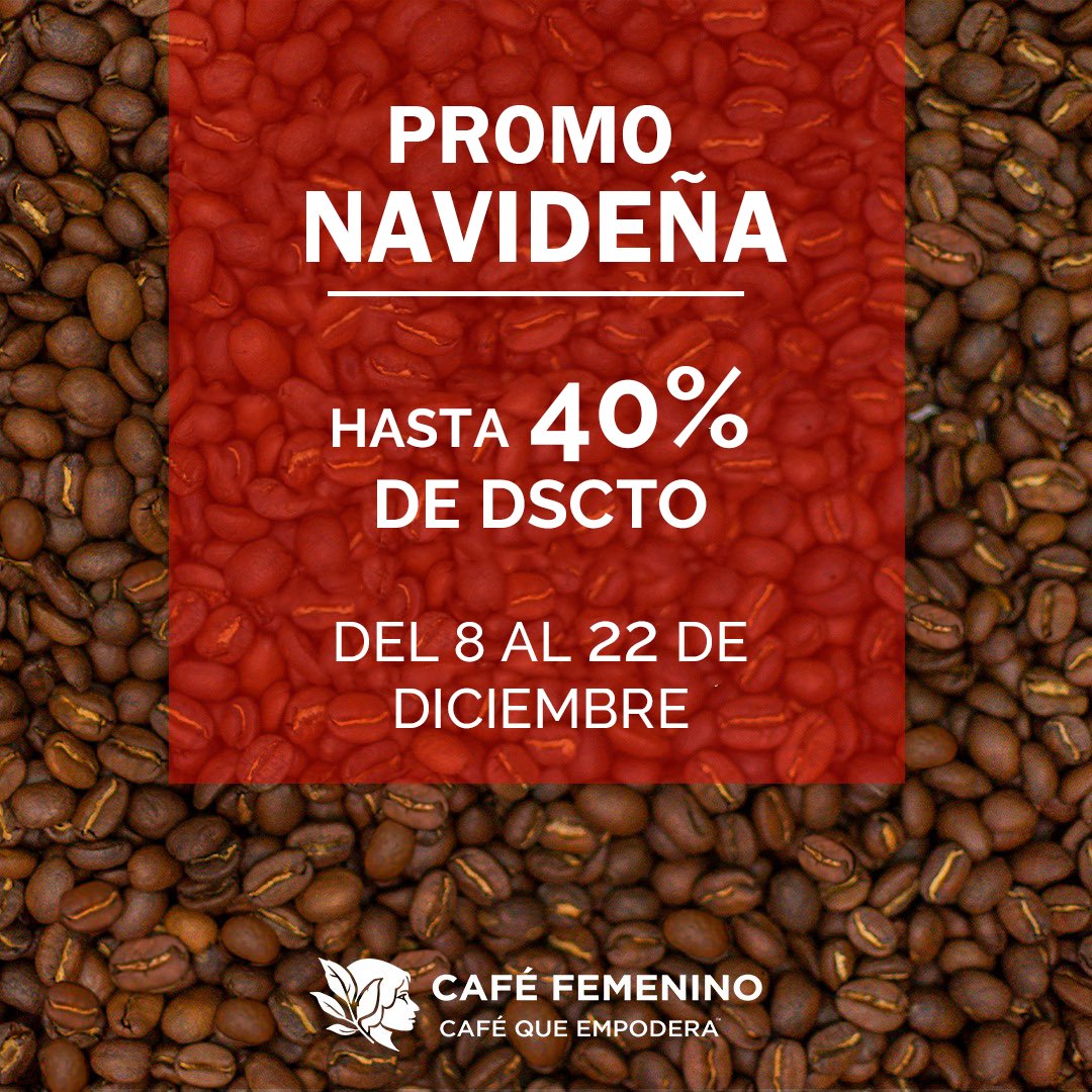 ¡𝐂𝐄𝐋𝐄𝐁𝐑𝐀 𝐋𝐀 𝐍𝐀𝐕𝐈𝐃𝐀𝐃 𝐂𝐎𝐍 𝐂𝐀𝐅𝐄́ 𝐃𝐄 𝐄𝐒𝐏𝐄𝐂𝐈𝐀𝐋𝐈𝐃𝐀𝐃☕🎄!

Promoción válida para compras online: shorturl.at/xCHT9 

T&amp;C: shorturl.at/hvAFG

#cafefemeninoperu #coffeelover #cafeperuano #cafedeespecialidad #specialtycoffee  #cafelima