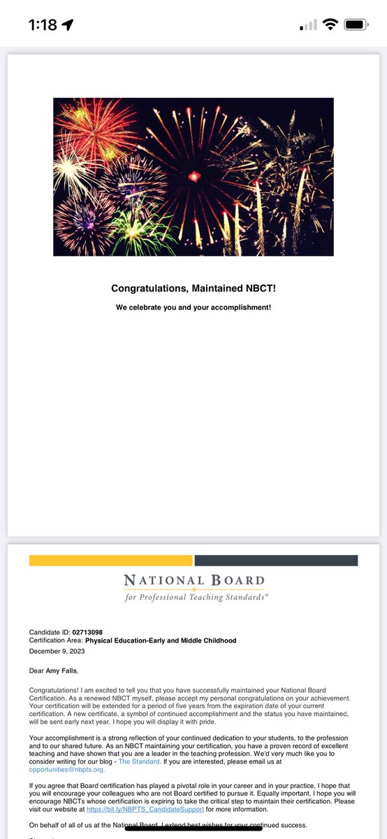Amy Falls, NBCT tweet media