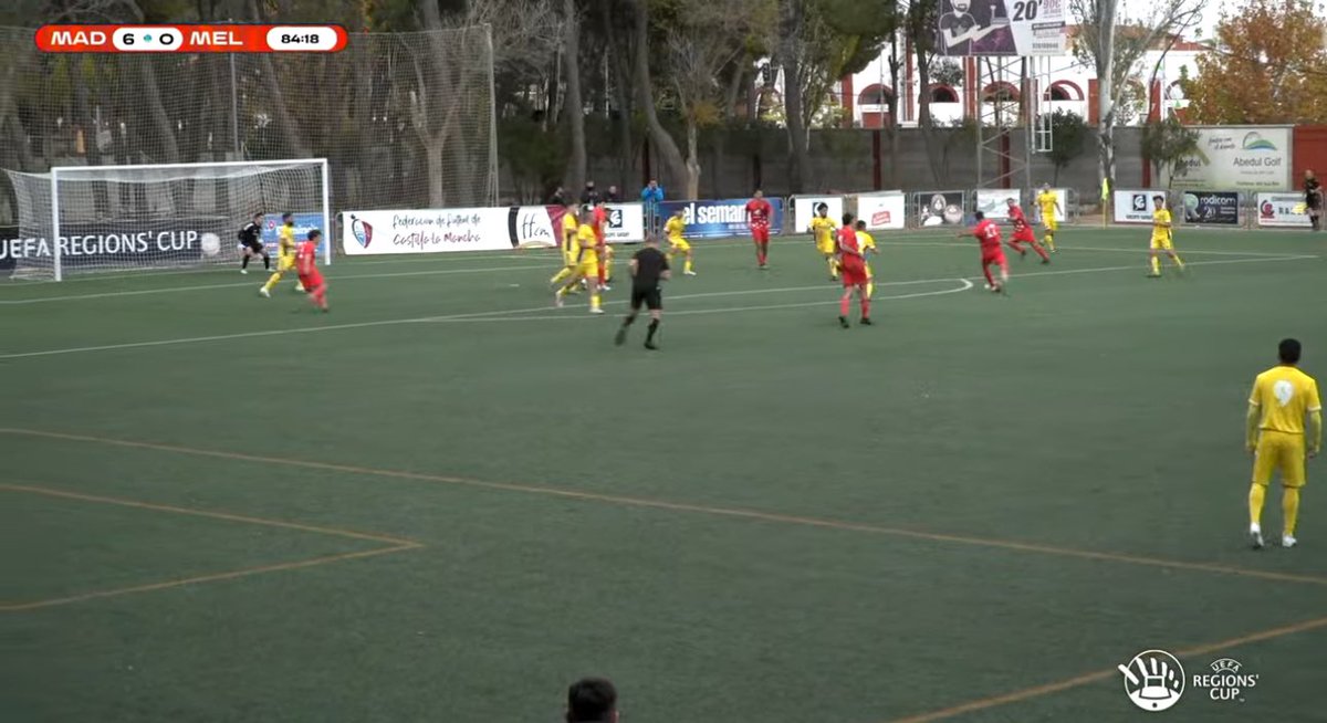 Balon_Tierra's tweet photo. 🏆 COPA DE REGIONES UEFA
🏟️ Manuel Delgado Meco
⏱️ 84’
⚽️ GOOOOL de Goal. VAAAYAA GOLAZO DE GOAL para poner el séptimo en el marcador.
@RFFM_oficial 7 🆚 0 @RFMF_MELILLA
🗣️ https://t.co/ZYnJGSTabL
#CopaRegionesUEFA #RegionsCup #CopaRegiones https://t.co/3WmBBzFZK2