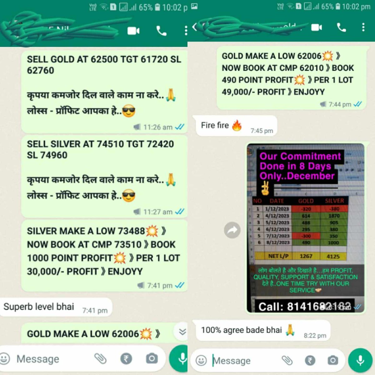 harshsavaliya32's tweet image. BLASTING🔥 GOLD 490 POINT PROFIT.💰
👉🏻SILVER 1000 POINT PROFIT.💰
MCX TIPS CALL👉🏻 081416 82182

👉🏻ONLY ONE SINGLE TARGET AND SINGLE STOP LOSS..NO MODIFY STOP LOSS 
👉🏻ONLY INTRADAY WORK..NO ANY POSITION HOLD 
harshnsemcx.blogspot.com 

#mcxtips #goldsilver #silver #commodity #gold