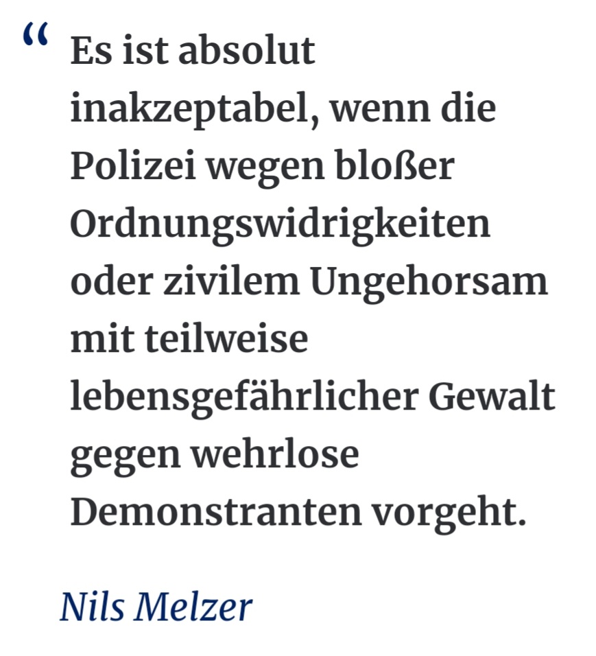 provoziert's tweet photo. Sogar Nils #Melzer, Sonderbeauftragter für Folter der UN kritisierte das brutale Vorgehen der Berliner Einsatzhundertschaften. https://t.co/MbRiVGlAlB