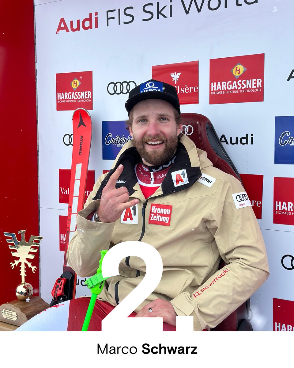 Ski_Austria_'s tweet photo. #skialpin
Marco Schwarz fährt in Val d‘Isere 🇫🇷 als 2. auf das Podest im Riesentorlauf!
#skiaustria #podest
📸: Ski Austria https://t.co/OlZQuKheal