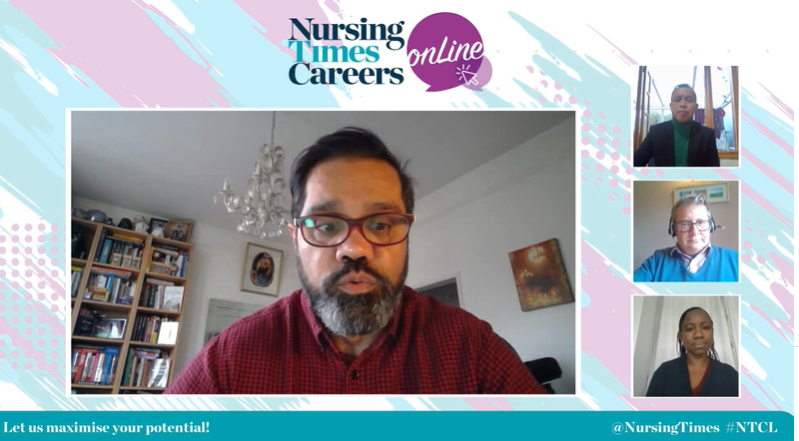 Thank you to @RohitSagoo @uob_ihr @NursesSikh speaking on Facilitating careers progression for international nurses today at Nursing Times Careers onLine #NTCL #Nursingcareers