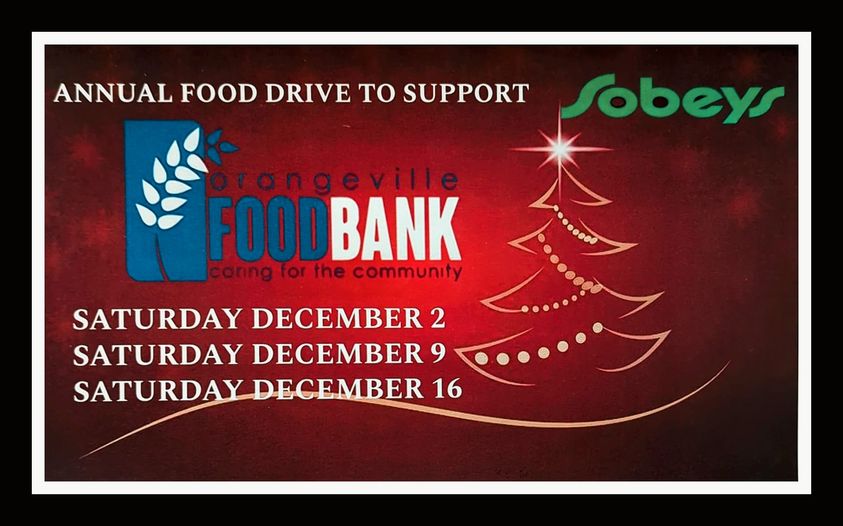 orangevillefood's tweet photo. Sobeys is partnering up with our local heroes to collect donations for the #Orangeville Foodbank.
TODAY
Saturday Dec. 9th. (10am - 2pm) "Cram a Cruiser" 🚓
Join us for some free samples throughout the store. 
We will have a 50/50 draw (All proceeds will go towards the Foodbank https://t.co/4YpzBy4n29