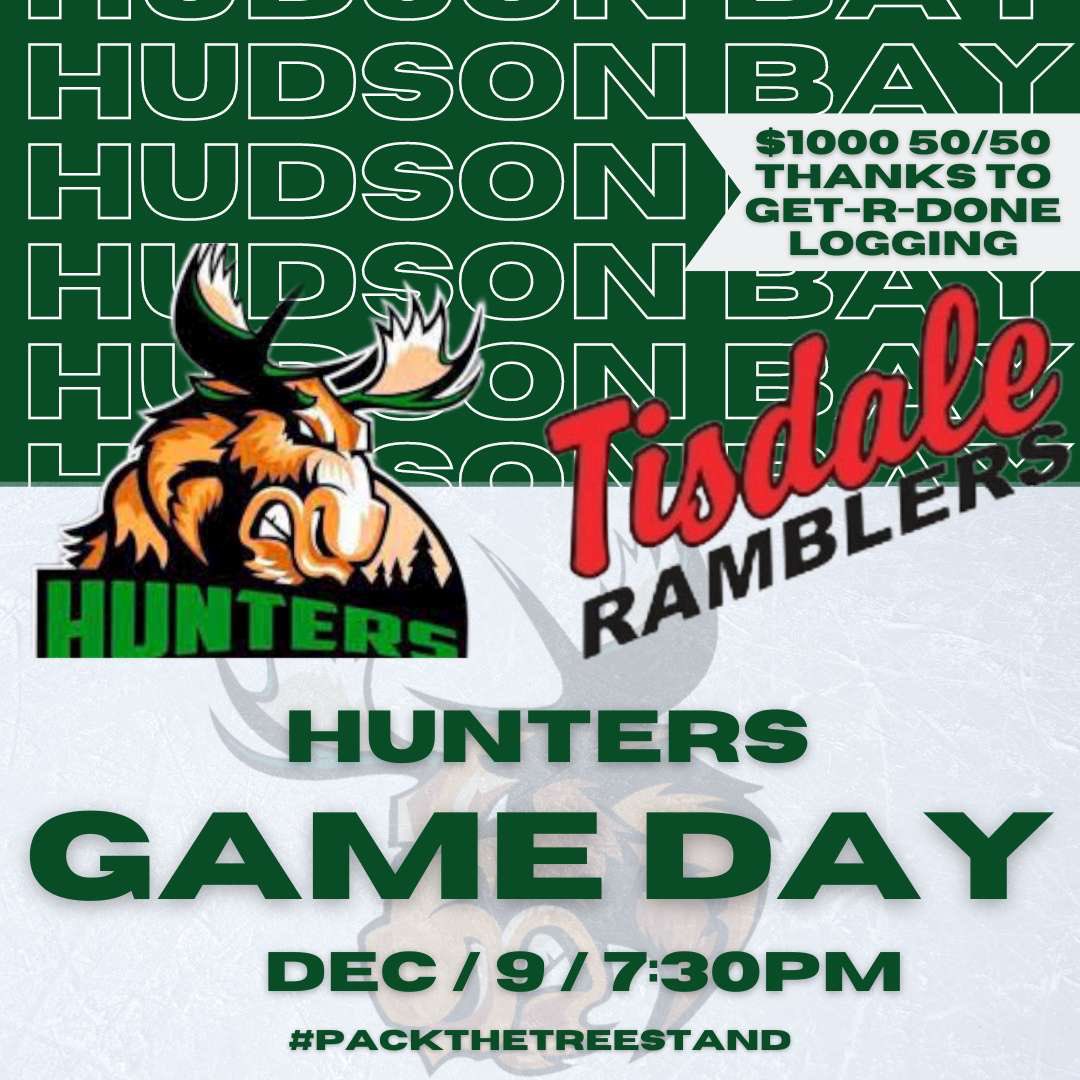 After a two week hiatus the Hunters hope to pick up where they left off as we welcome the ramblers to town tonight. Thanks to Get-R-Done logging for the 50/50 tonight. You already know what to do. #packthetreestand