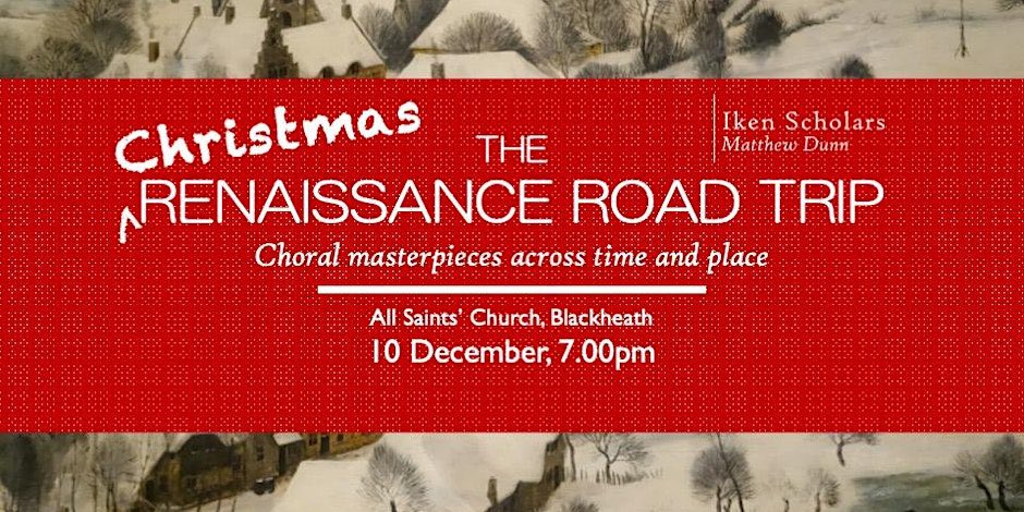 Sun 10th Dec 8am Holy Communion 9am Children's Mass 1030 Parish Mass 7pm Christmas Road Trip with @IkenScholars  join us for a concert exploring the whole history of renaissance choral music through the music written for the Christmas season!  #Blackheath #Church