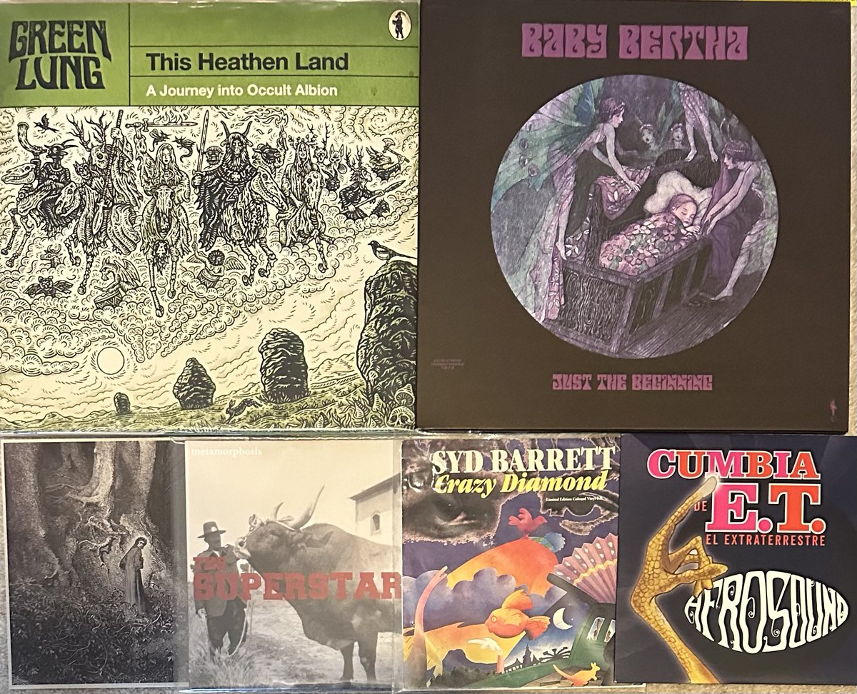 Today’s turntable choices…

Seeds, Funkadelic, Duran Duran, Guru Guru, William Tyler, Green Lung, Baby Bertha, Underworld (1968), The Superstars, Syd Barrett, Afrosound…