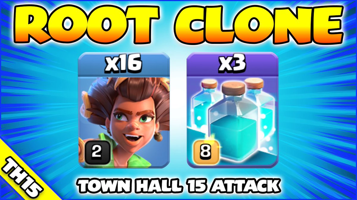 SirMooseGaming's tweet photo. If you're TH15...it's going to get a LOT easier with the new ROOT RIDER! Video Here: https://t.co/3aWMajM94t #RootRider #Th15AttackStrategy #ClashOfClans https://t.co/UzgmW0CJSv