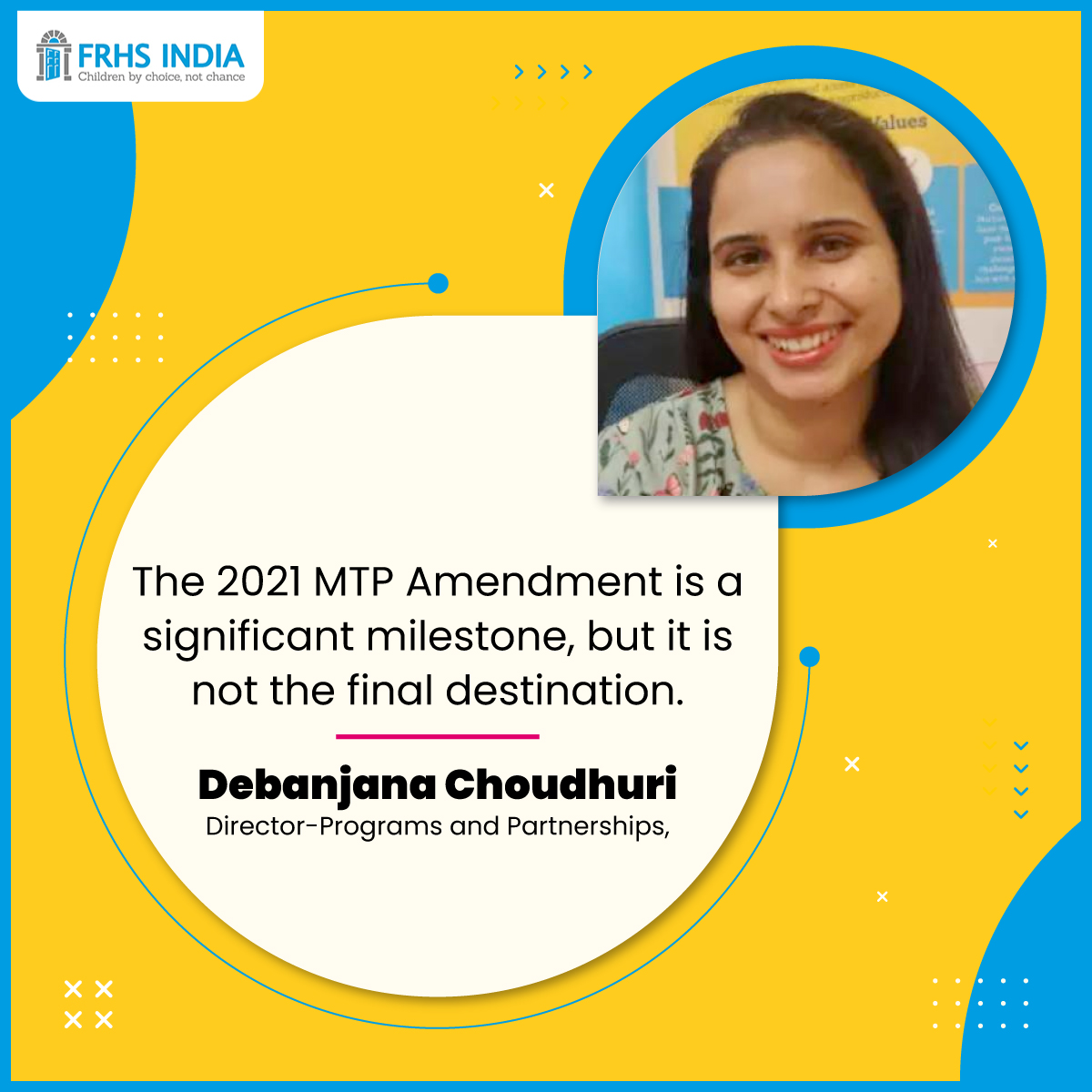Debanjana Choudhuri, Director-Programs &amp; Partnerships, Foundation for Reproductive Health Services India is amplifying women's voices in healthcare decisions. Check this out for more info on rethinking the MTP Act in context of inclusivity &amp; progress: bit.ly/3uNYf0Z
