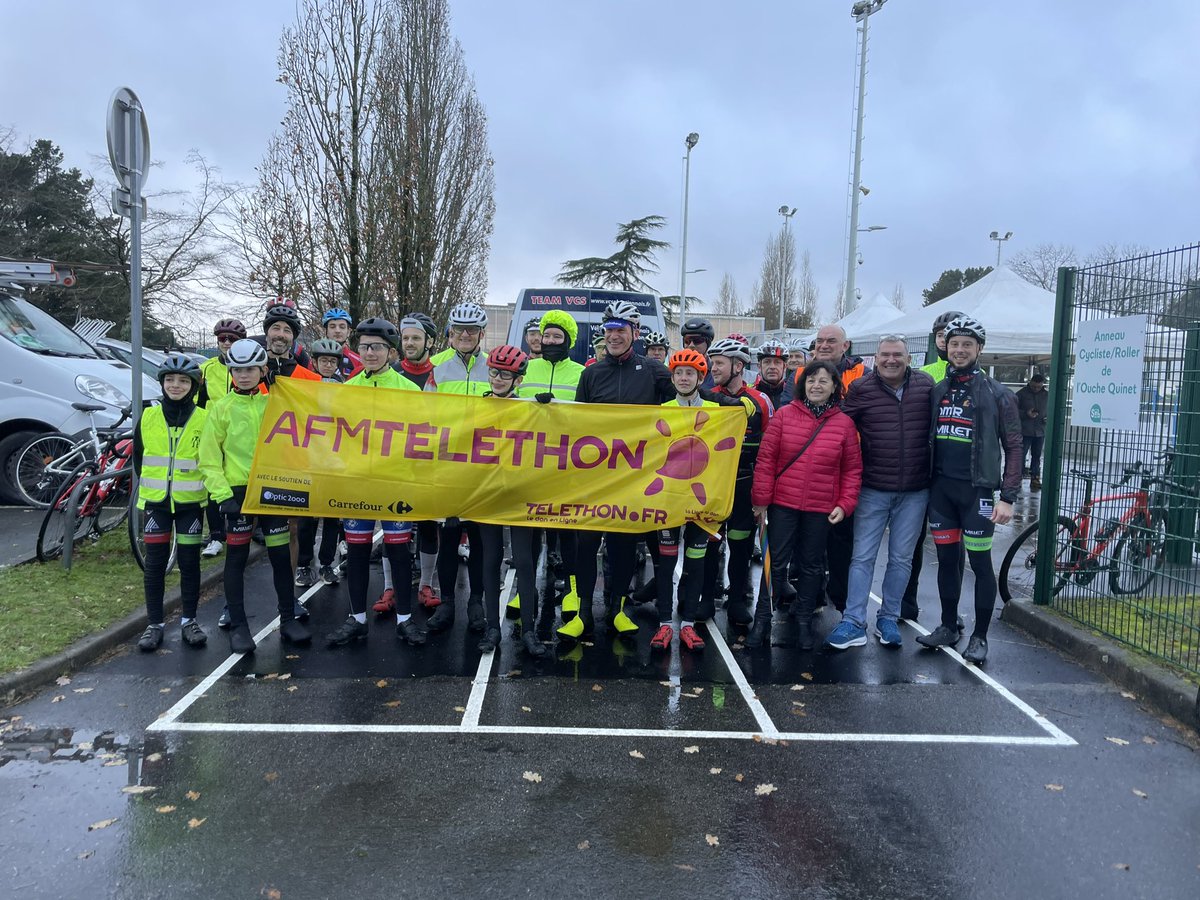 Merci aux courageux par ce temps pluvieux et venteux pour une balade pour le <a href="/Telethon_France/">AFM-Téléthon</a> organisé par le VCS <a href="/stsebsurloire/">Saint-Seb</a>