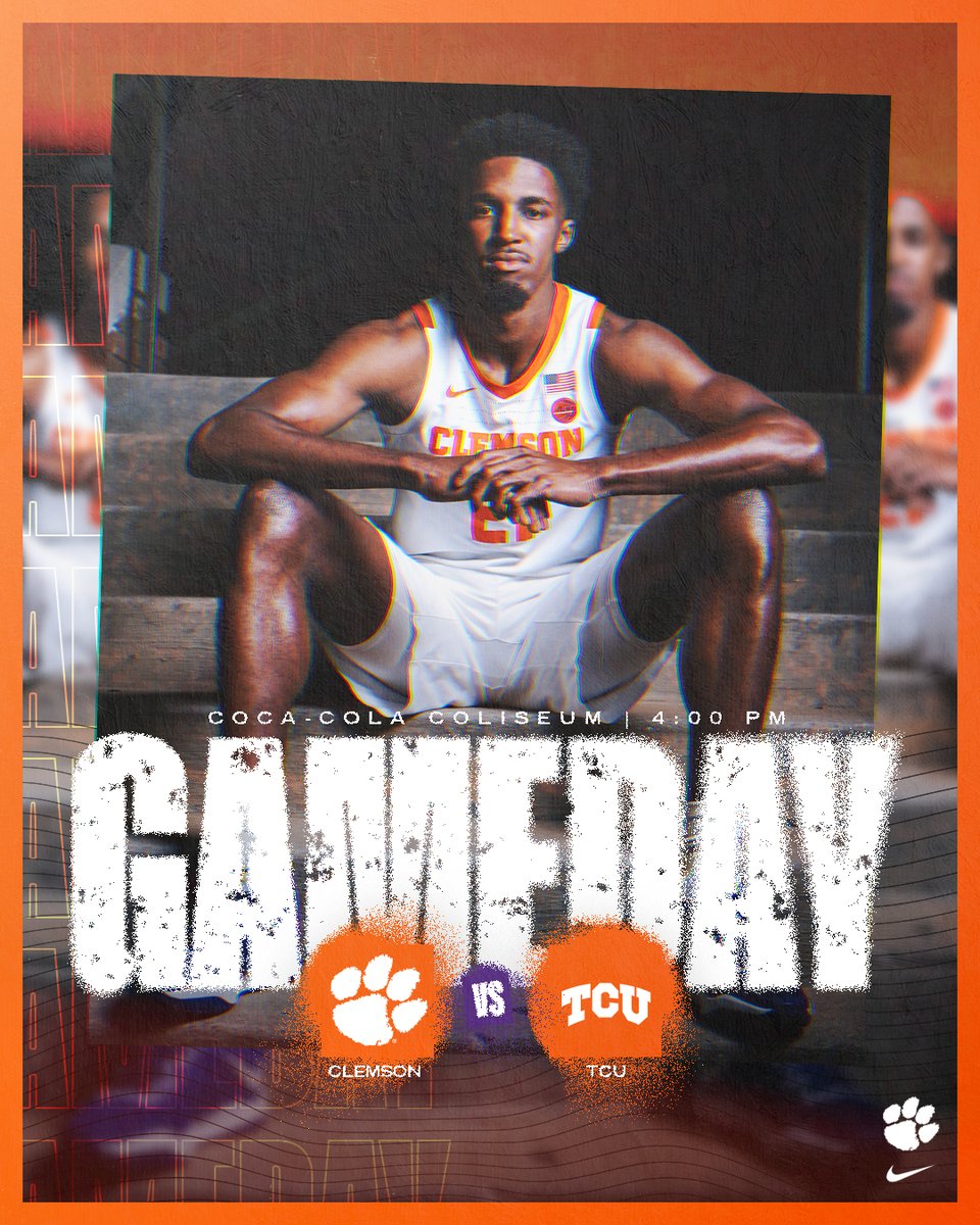 Ready for action north of the border! #ClemsonGRIT 🆚 TCU 🕓 4 PM 📍 Coca-Cola Coliseum 📺 FS1 📻 Clemson Athletic Network