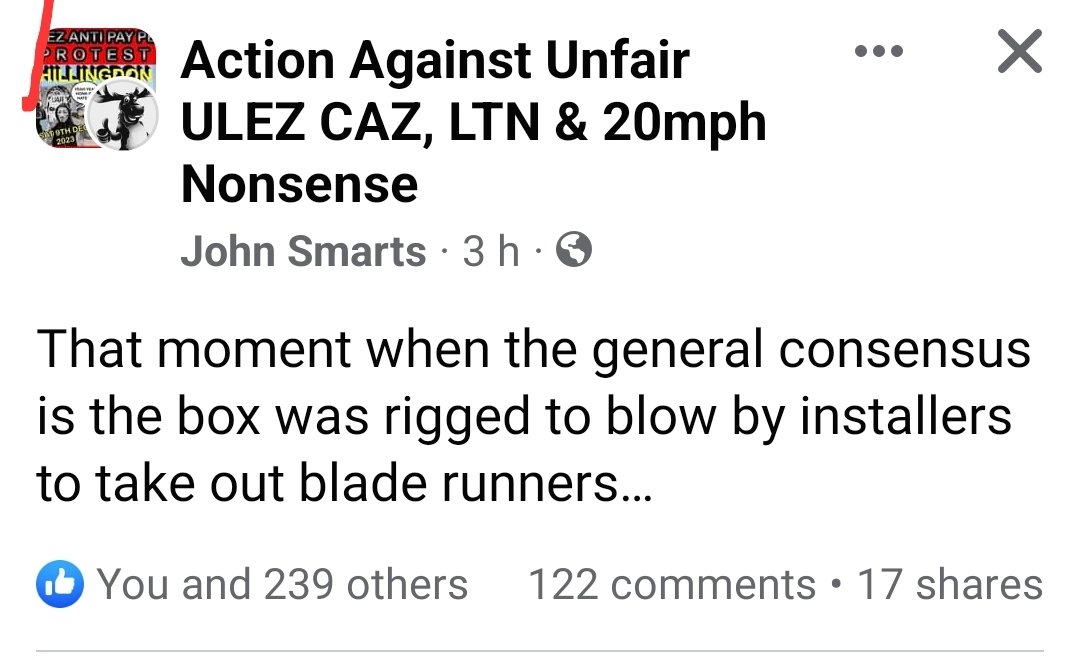 Yes ⬇️⬇️⬇️

#Lez #Ulez #Caz #LTN #SpeedCameras 

Keep up the good work #Bladerunners 

Doing invaluable #GodsWork for this #Evil #Deepstate #Cabal infiltrated country #UK 

#GreatBritainsNotGreatAnymore