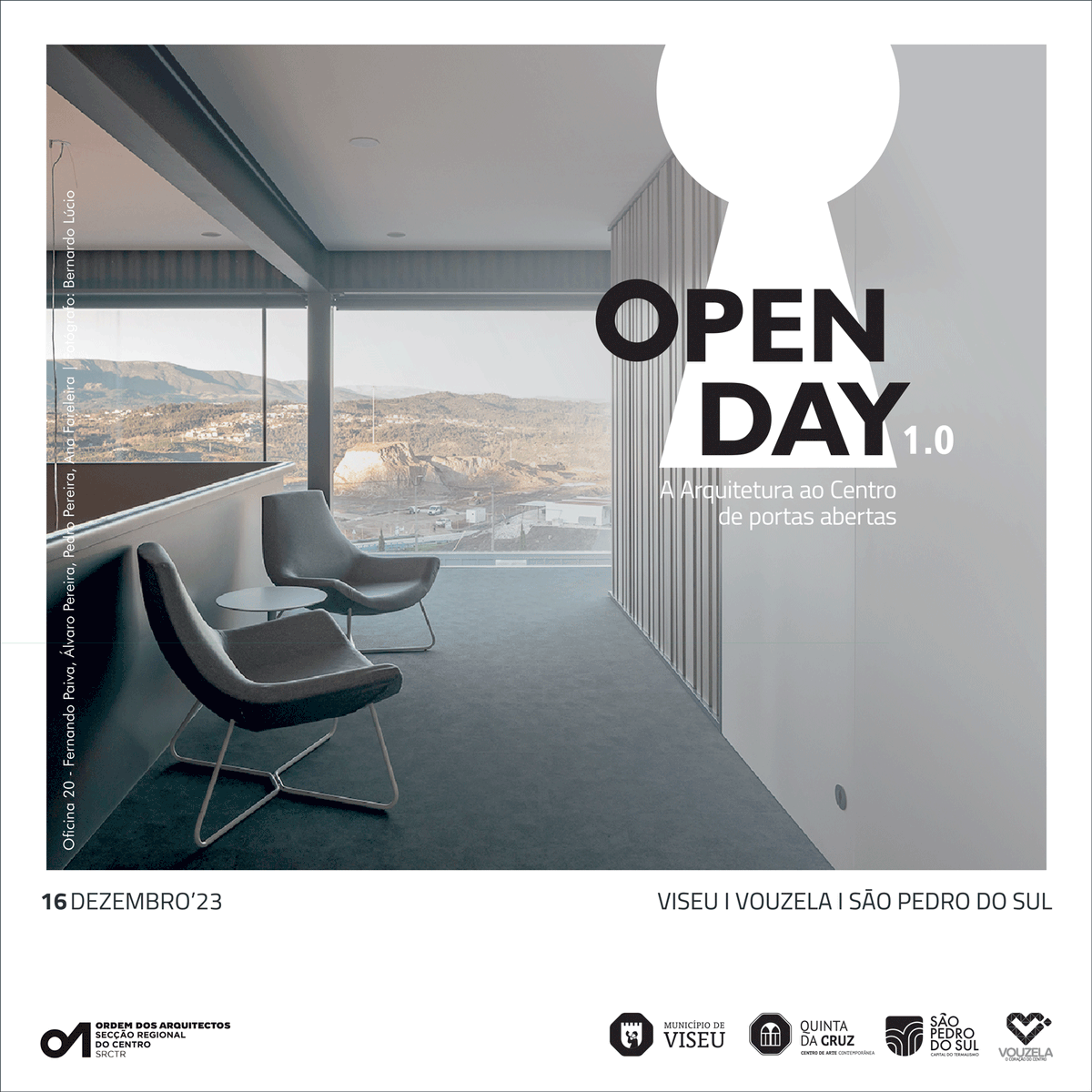 oasrcentro's tweet photo. 1º OPEN DAY - ARQUITETURA AO CENTRO DE PORTAS ABERTAS

16 de dezembro

Vouzela - São Pedro do Sul - Viseu

Visitas guiadas, conferências e conversas sobre arquitetura. Evento livre e sujeito a pré-inscrição.

+INFO e inscrições: https://t.co/r2L6S6rhzy https://t.co/zZfQRxJeaI