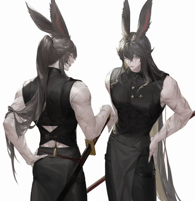 「rabbit boy standing」 illustration images(Latest)