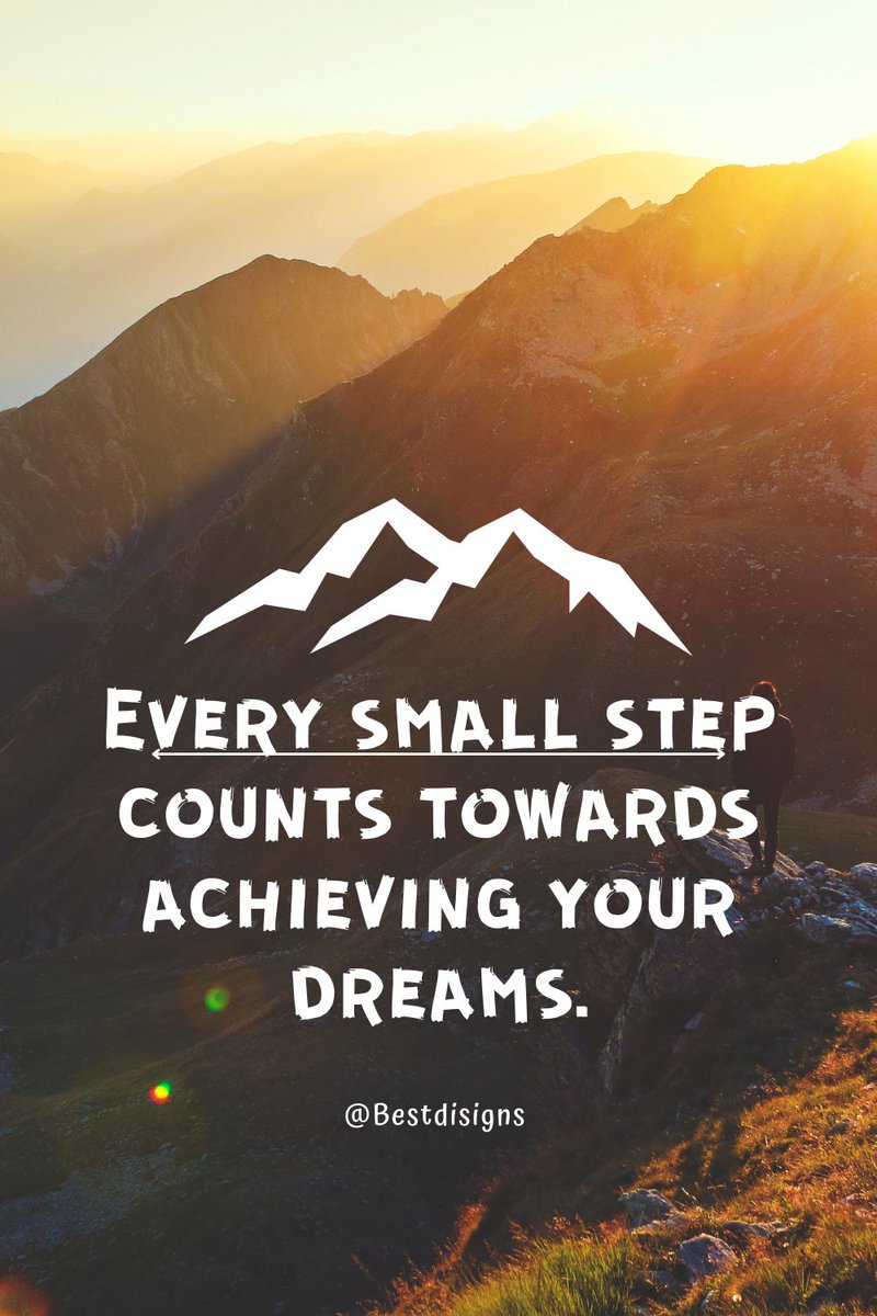 alsenidiallo26's tweet photo. Every small step counts towards achieving your dreams.#quotes #MotivationalQuotes #courage #posteday https://t.co/EWaiem2QaB