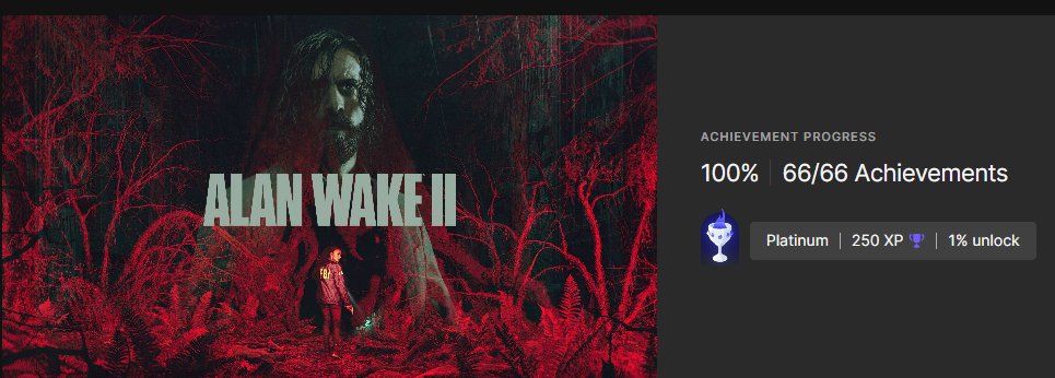 errecticraptor's tweet photo. Finished AW2 100% this was a really great experience. 

Can't wait for the NG+ mode to drop. 
Couldn't believe remedy made me harm coffee cans. Not saying anything else on that.... @SamLakeRDM

#remedygames #AlanWake2 https://t.co/pJhc8ACwRi