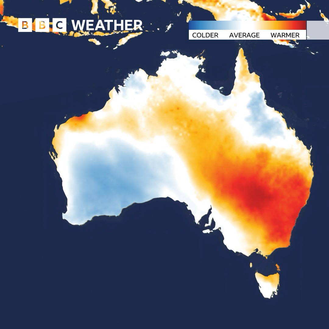 Parts of eastern Australia are in the grip of a searing heatwave with temperatures climbing well above 40C widely. Combined with strong winds the fire risk is extreme. It is said to be one of the most significant weather events for several years. #AustraliaHeatwave