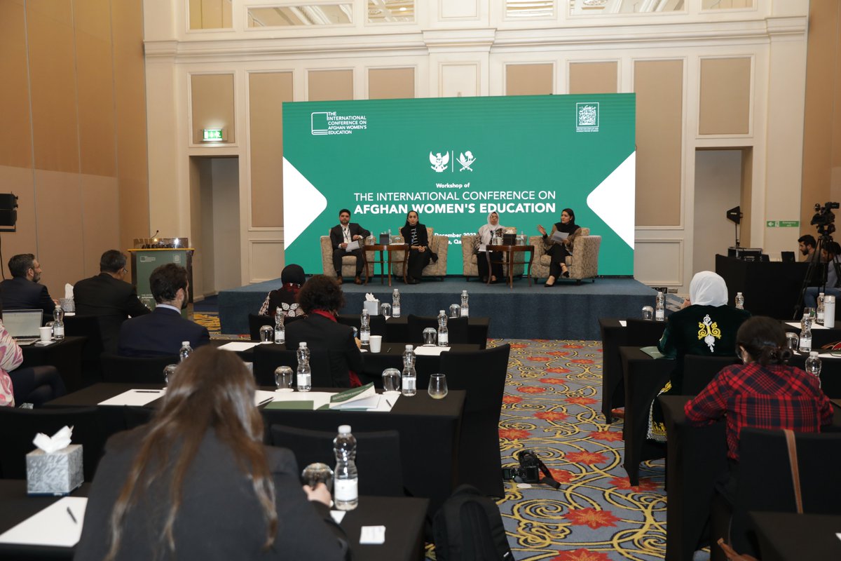 🔴#HappeningNow Closing Session “The workshop of the International Conference on #Afghan Women’s #Education.' Read more➡️: bit.ly/3Rap9b0 #DohaForum #Education4Her_Progress4All #ICAWE