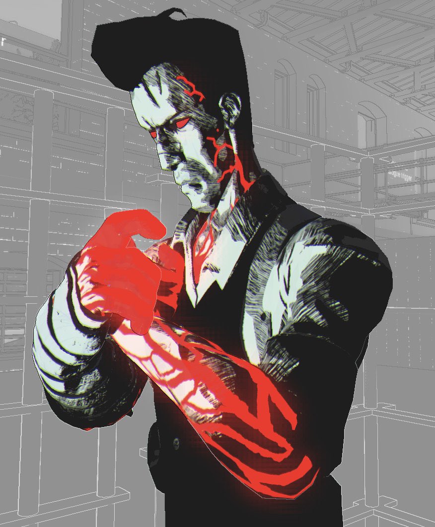 RedMarmoset's tweet photo. I think he’s got some bad blood #screenshotsaturday #indiegame #videogame #noir https://t.co/PbCrWTvfPw