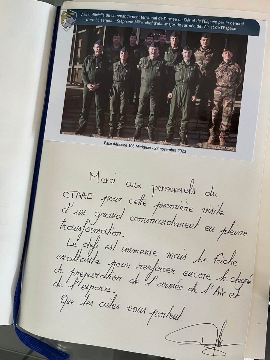 CEM_AAE3's tweet photo. @CEM_AAE Merci aux personnels du CTAAE pour cette première visite d'un grand commandement en pleine transformation.
Le défi est immense mais la tâche exaltante pour renforcer encore le degré de préparation de l'@Armee_de_lair. https://t.co/SmCnrILqnq