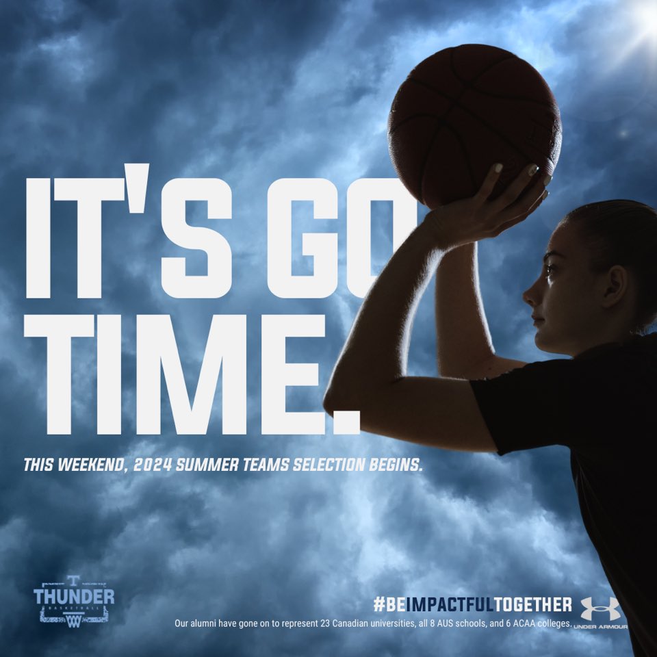 ThunderSelects's tweet photo. The Road to 2024 starts TODAY. 2024 ELITE Summer Team Program Selection Camps are happening this weekend for our U12, U13, U14, U15 & U16 girls teams! Email elite@thunderselects.ca for information or to register! ππ₯ #BeImpactfulTogether #ELITEFUN #TheThunderDifference https://t.co/ONbgfEgGXu