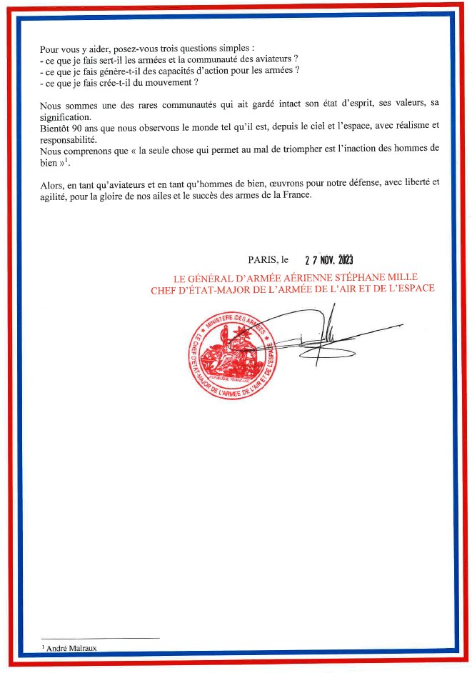 CEM_AAE3's tweet photo. @CEM_AAE «Officiers, sous-officiers, militaires du rang et personnels civils de @Armee_de_lair et de l'Espace […]
Crises africaines, guerre en Ukraine, conflit au Proche-Orient, sont les exemples les plus marquants du désordre actuel qui confirme que le droit est l’intermède des https://t.co/Le2beOI5fv